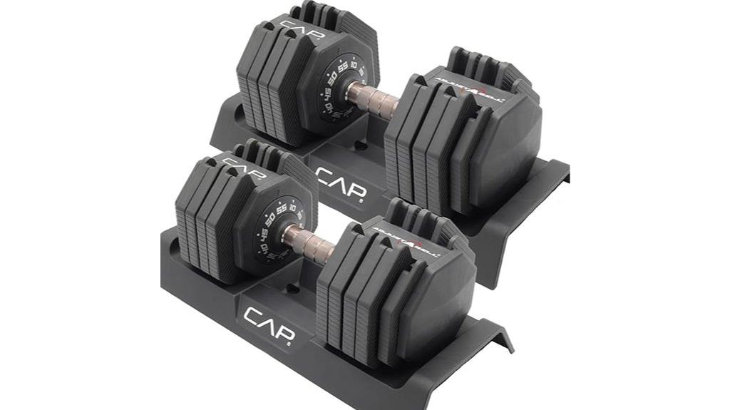 adjustable dumbbell weight pair