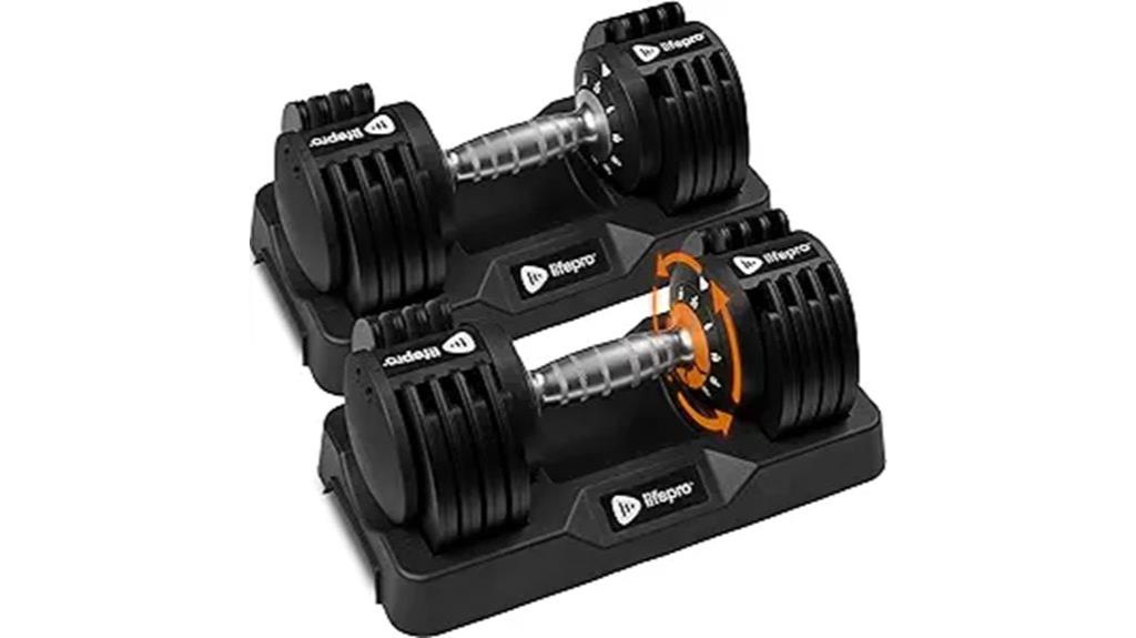 adjustable dumbbell weight set