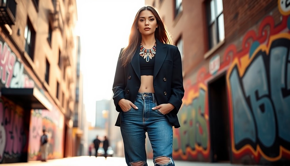 blend couture with casual