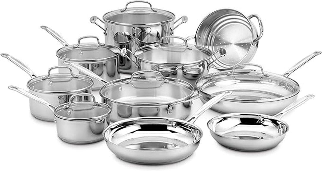 cuisinart stainless steel cookware set