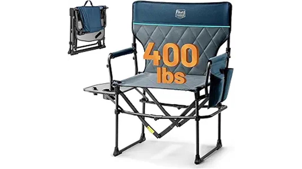 durable camping chair setup