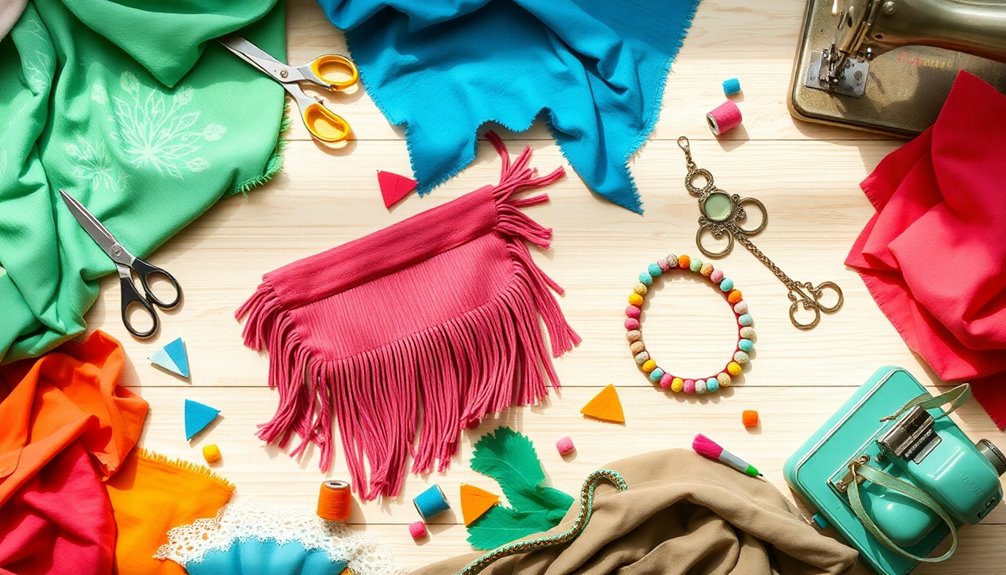 fabric scraps into accessories