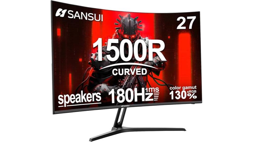 sansui curved gaming monitor