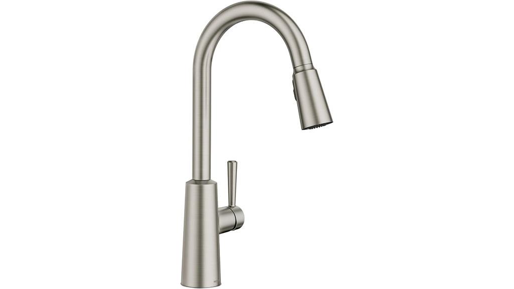 stainless one handle kitchen faucet