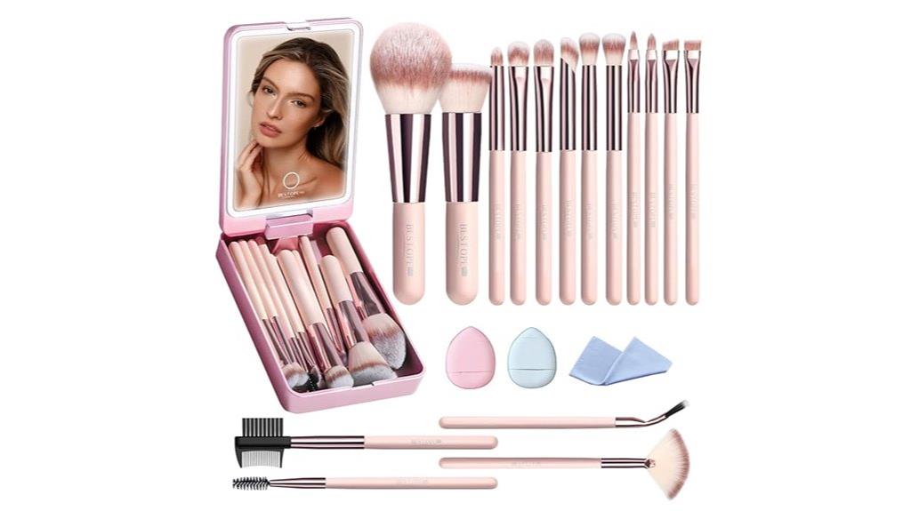 travel makeup brush set