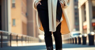 chic oversized clothing styling