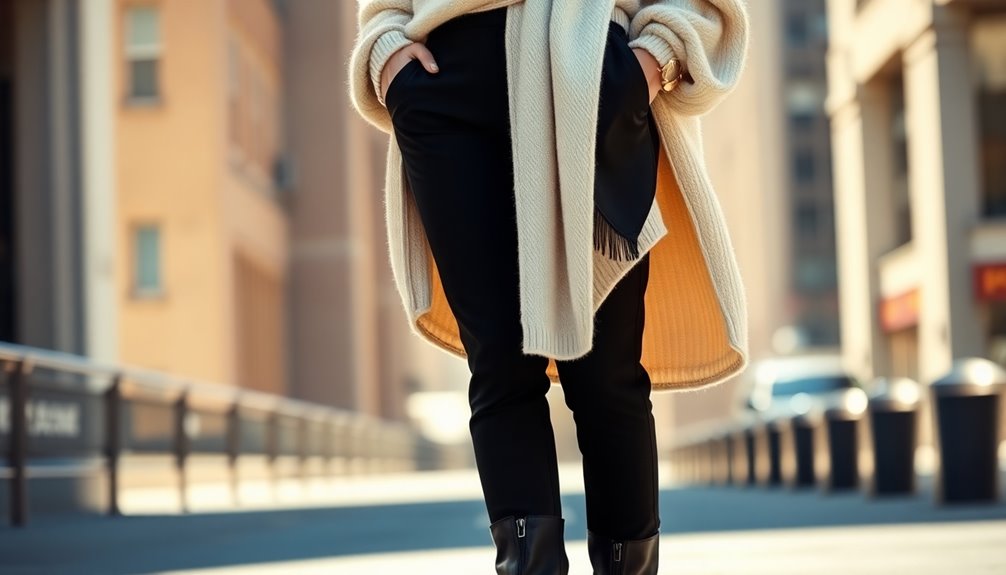 chic oversized clothing styling