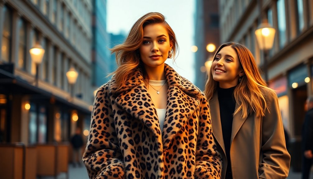 hailey bieber leopard coat