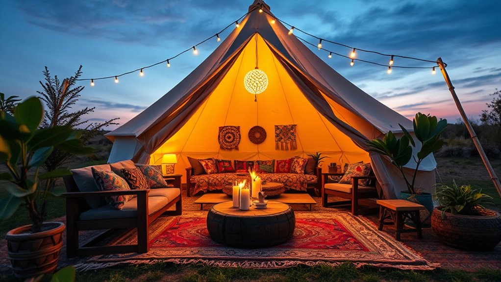 artistic boho glamping retreat
