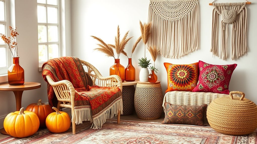 autumnal decor with earthy tones