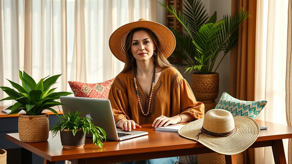 balanced boho professional style