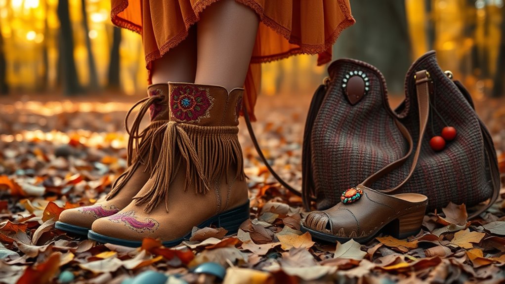 bohemian ankle boot styling