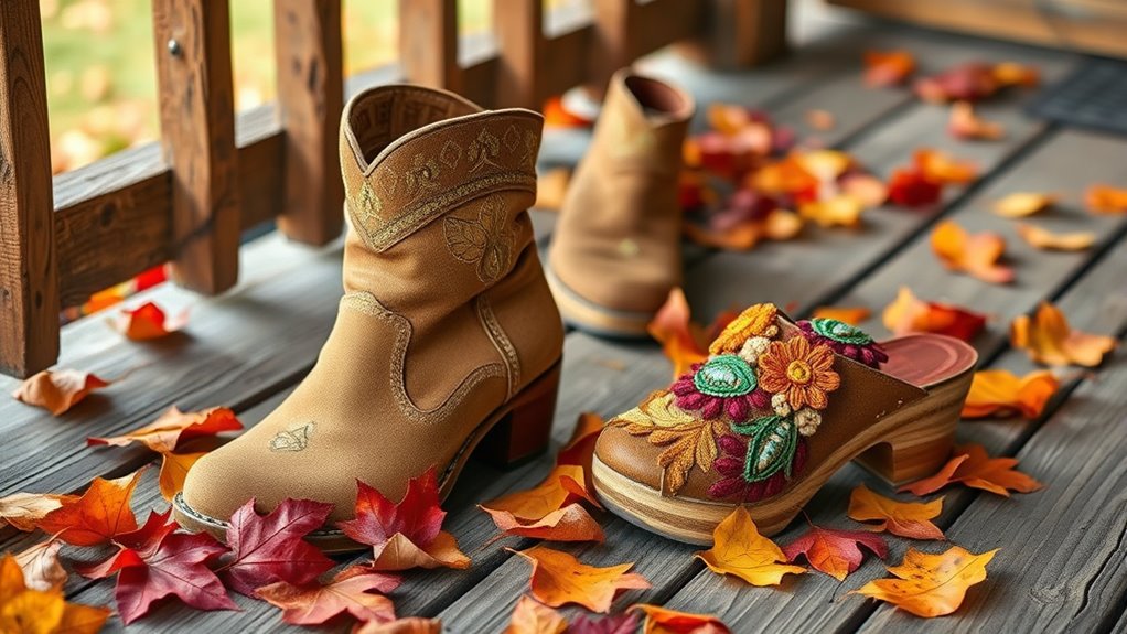 boho autumn color accents