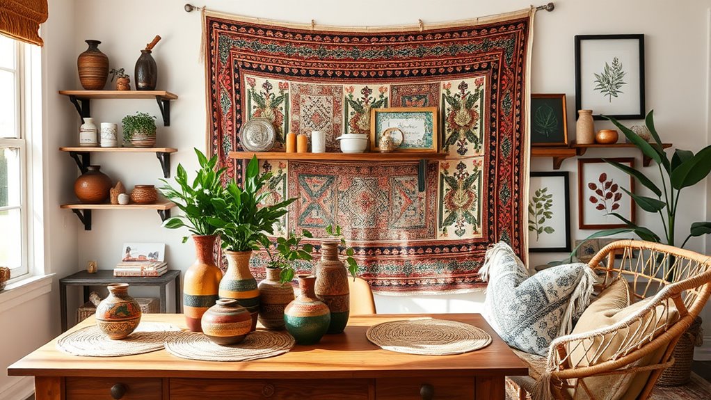 boho charm with textured decor