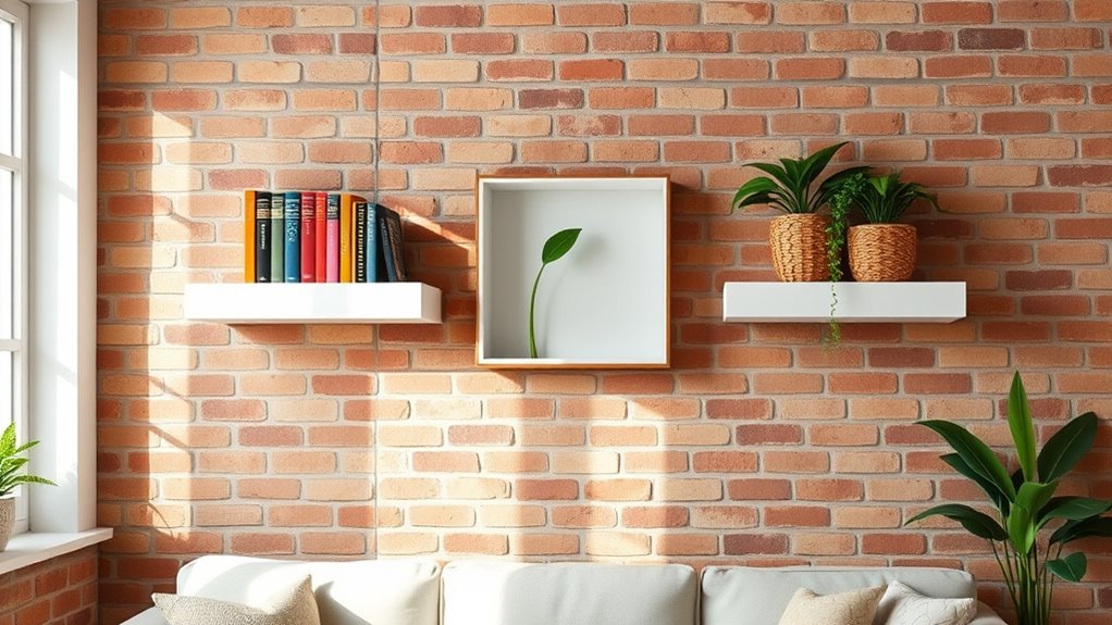 boho floating shelf decor
