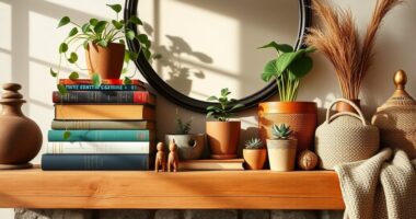 boho shelf book decor