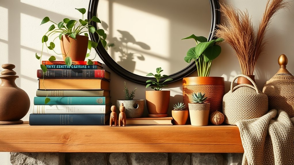 boho shelf book decor