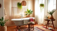 boho spa bathroom transformation