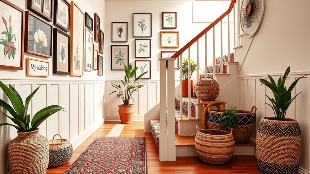 boho staircase decorating ideas