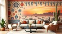boho wallpaper murals stencils