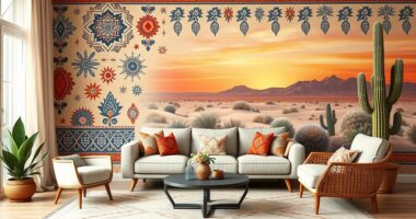 boho wallpaper murals stencils