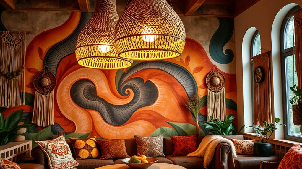 bold artistic lighting decor