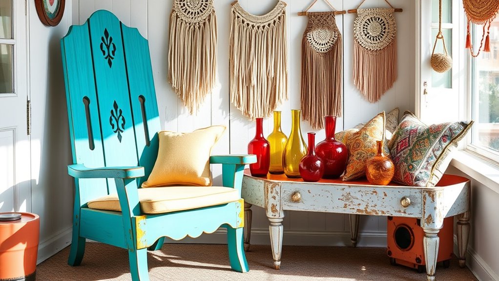 bright colorful furniture transformation