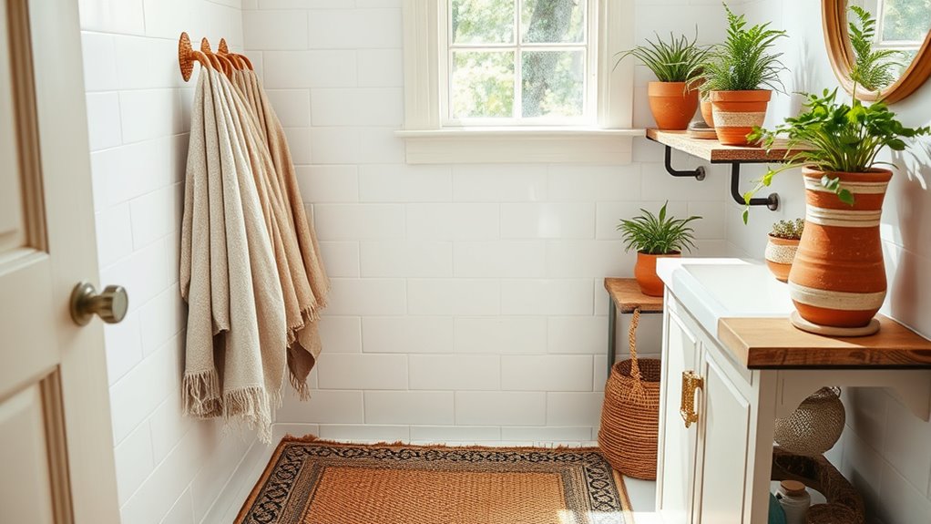 budget friendly boho bathroom updates