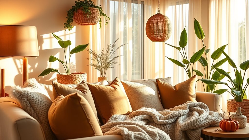 cozy season lighting and scents
