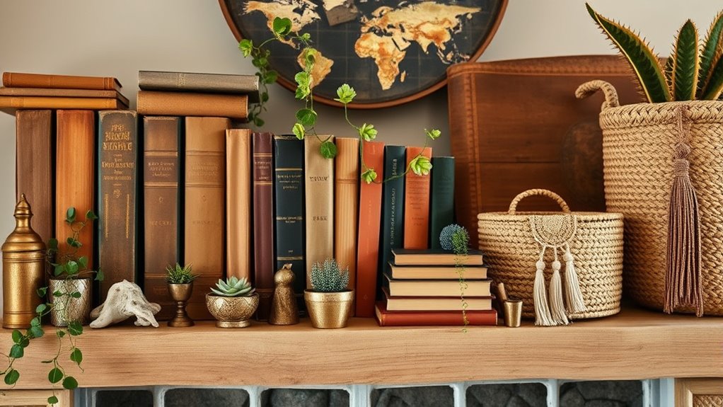 create visually layered book displays