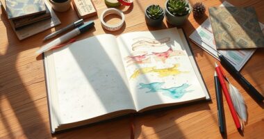 creative boho art journaling