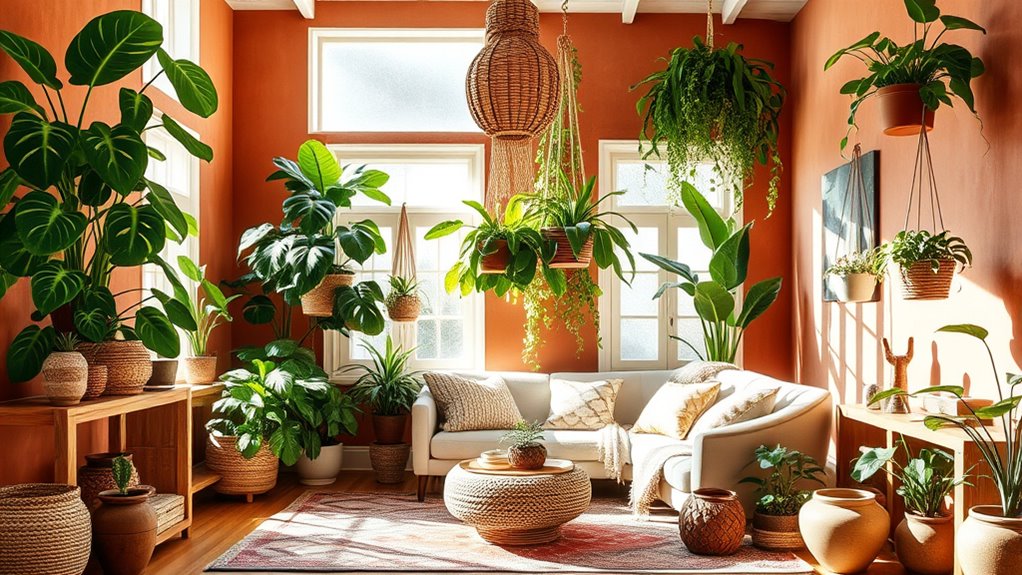 creative indoor jungle display