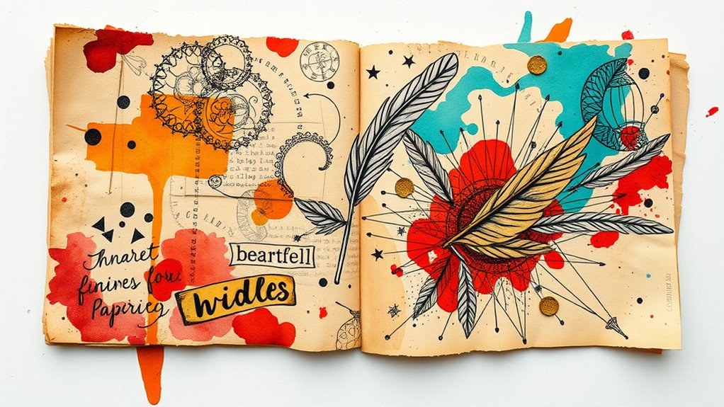 creative mixed media experimentation