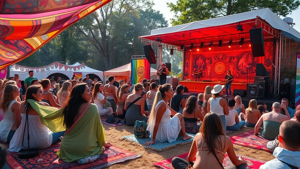 diverse live music performances