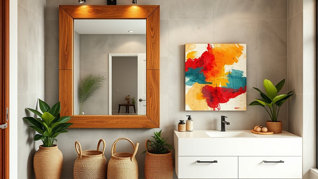 diy bathroom mirror framing
