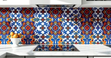 diy moroccan tile effect