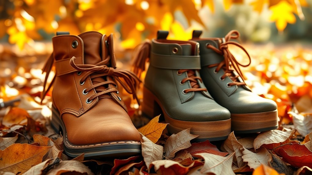 earthy sustainable fall footwear