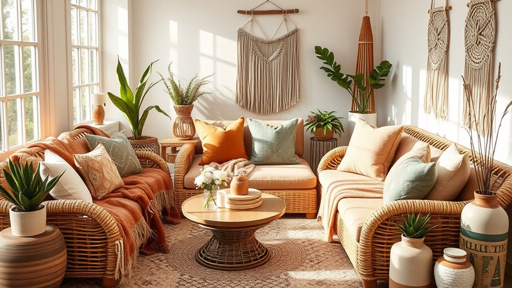 earthy tones create tranquility