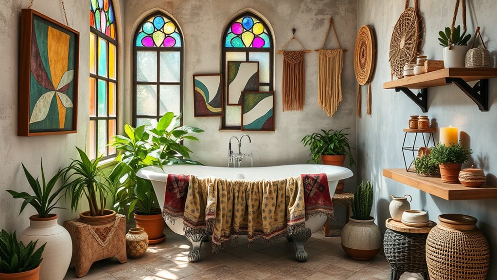 eclectic artistic layered decor