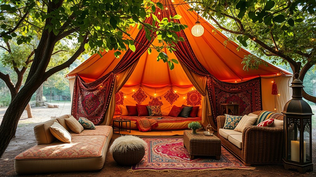 eclectic boho glamping decor