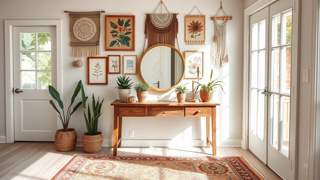 eclectic boho wall display
