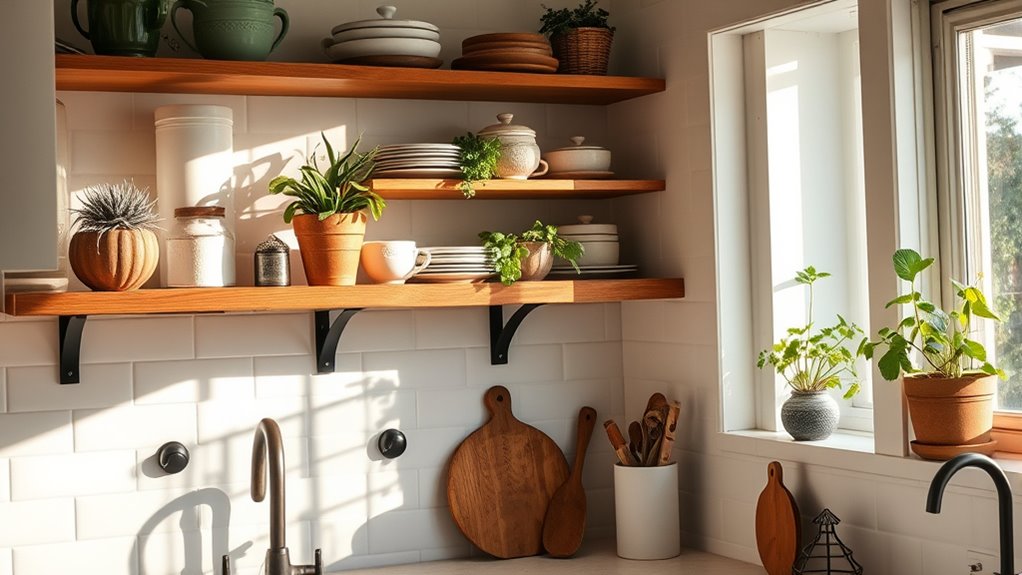 eclectic layered cabinet hardware