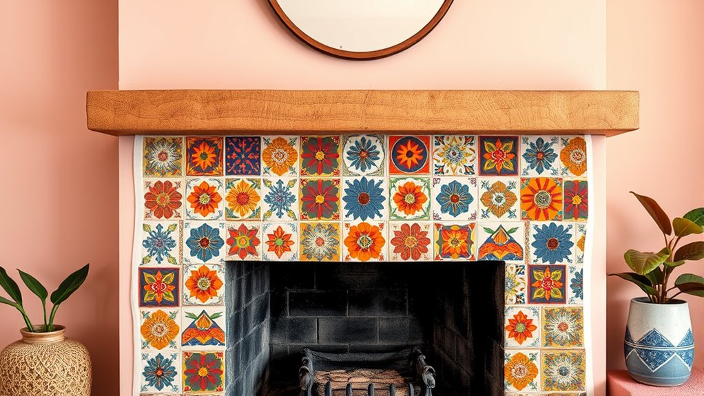 eclectic patterned tile mix