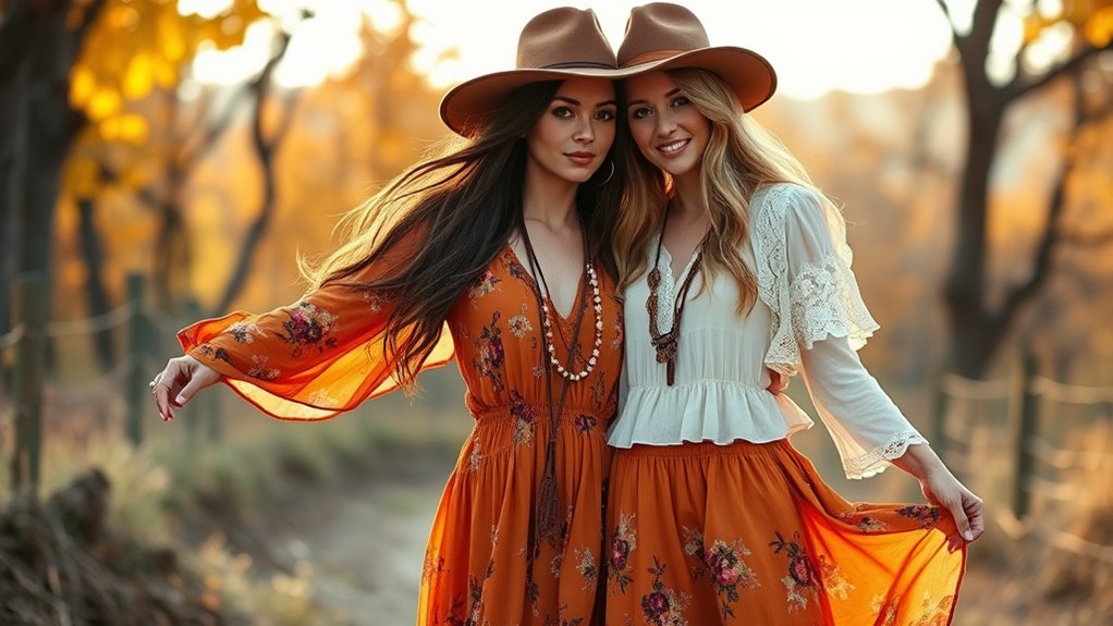 flowing romantic fall fashion