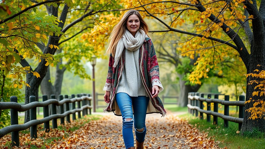 layered boho cozy jackets