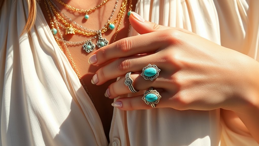 layered boho jewelry styles