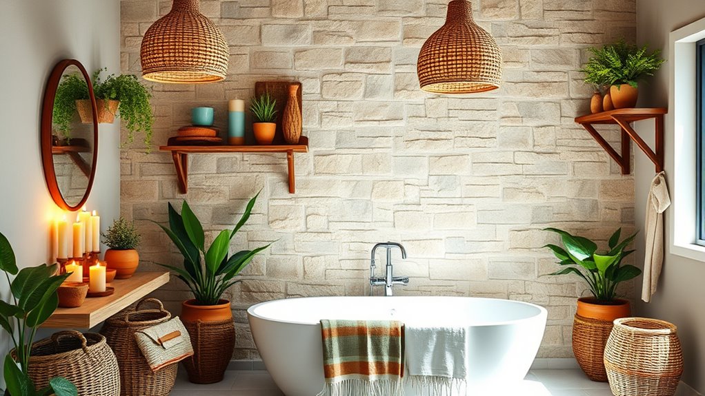 layered lighting with natural accents