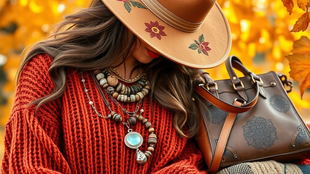 layered natural textured accessories