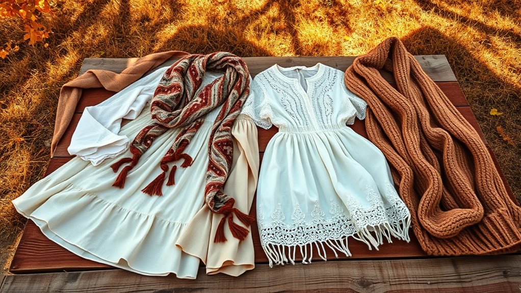 layered textured fabric combinations