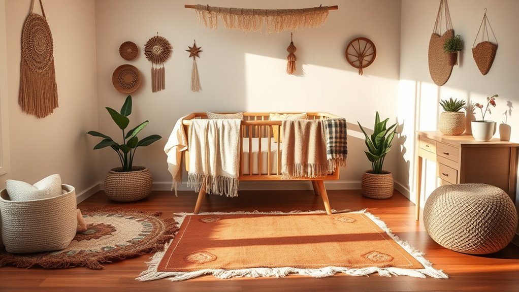 layered textured rug zones